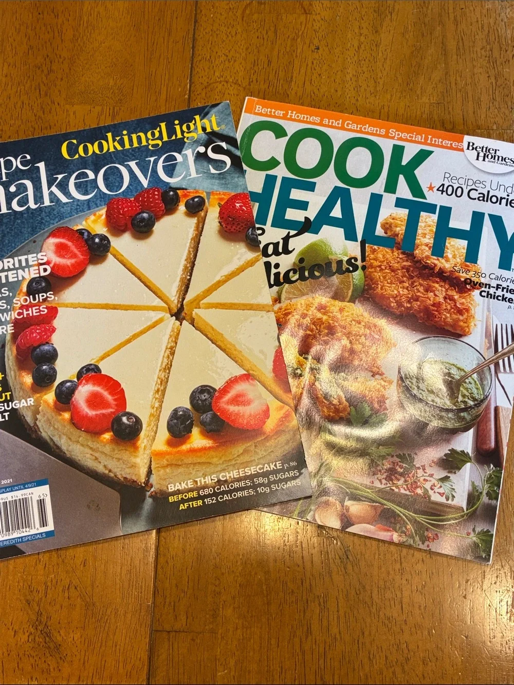Better Homes And Gardens Cook Healthy Magazine & CookingLight recipe makeovers